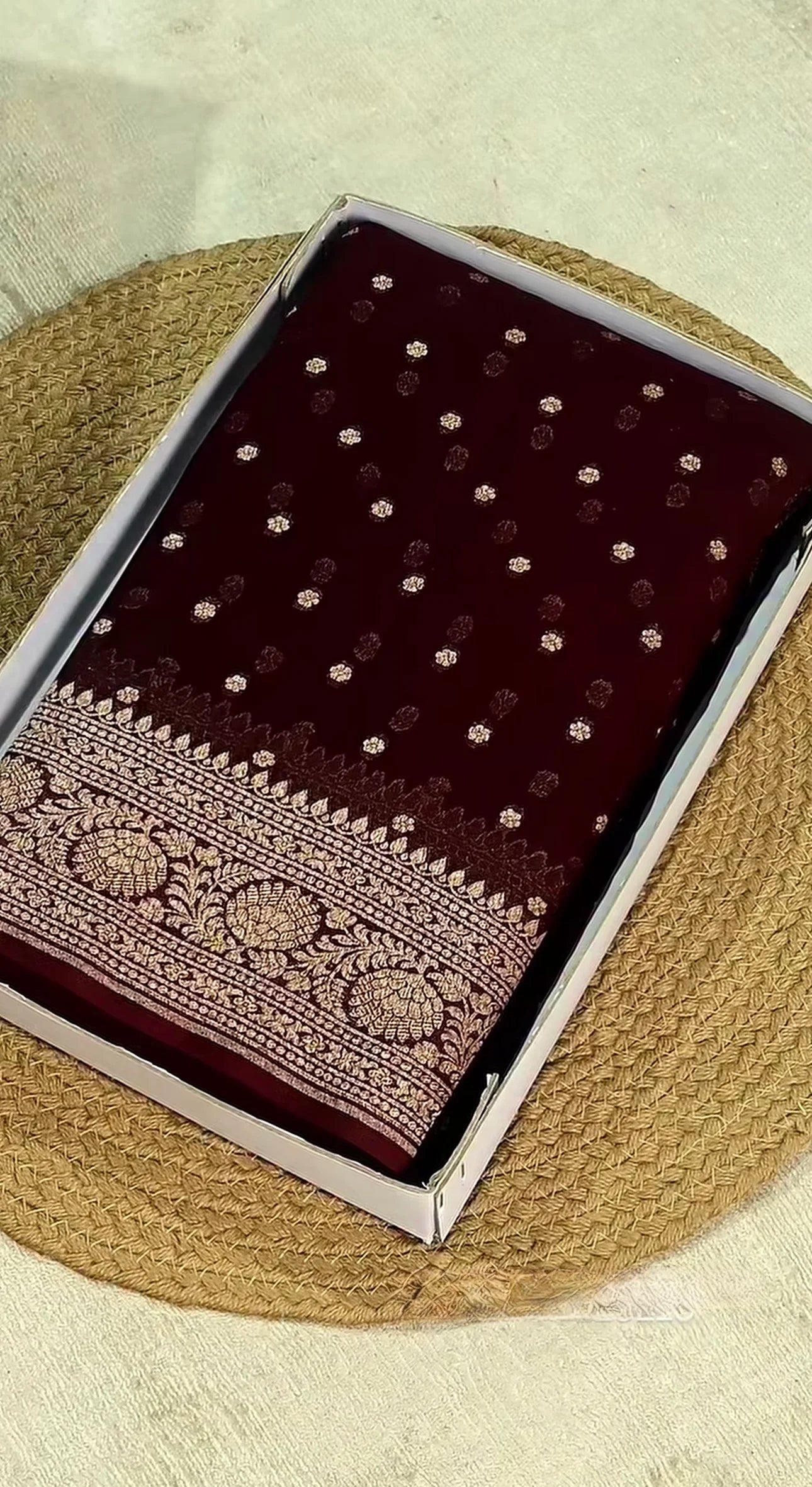 maroon saree