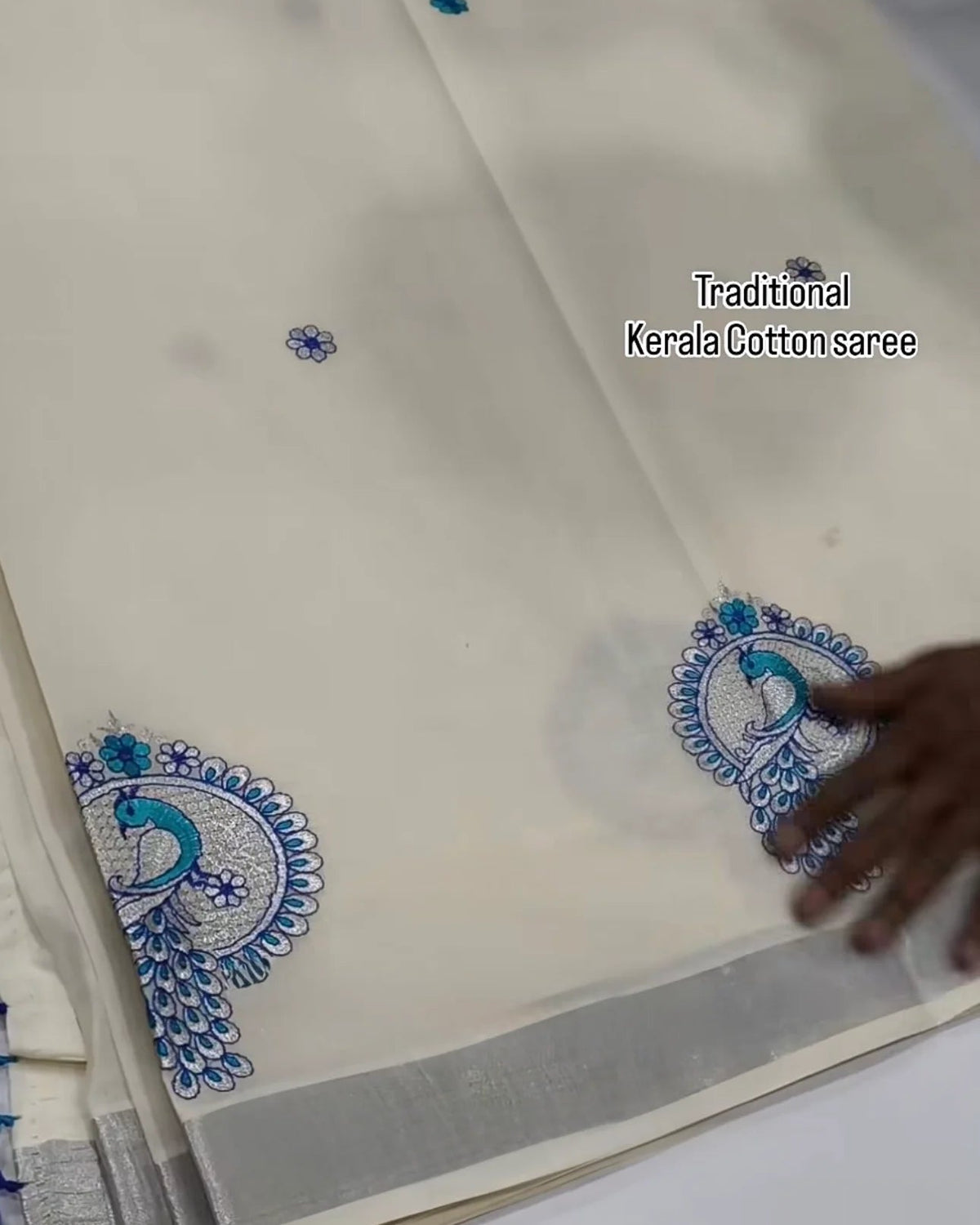 Kerala Cotton Peacock Saree & Get 1 Surprise Saree FREE!