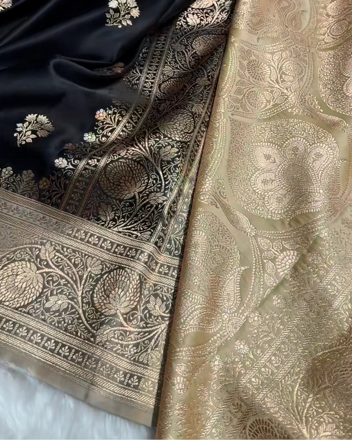 Rajeshvari Black Silk Saree