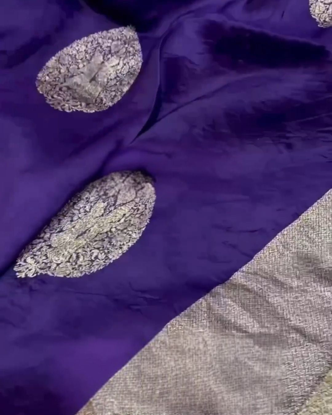 Dark Purple Silk Saree