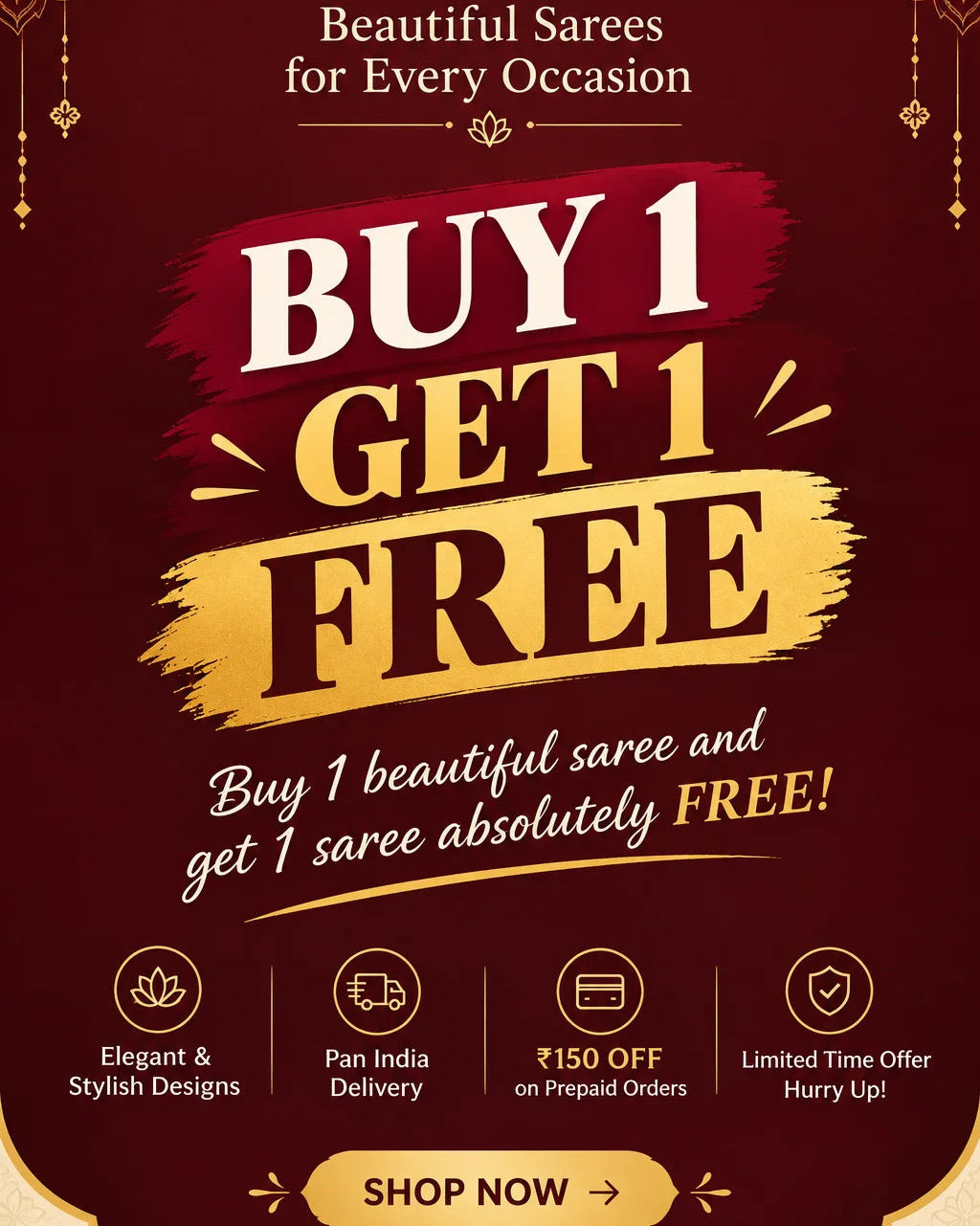 Kerala Cotton Peacock Saree & Get 1 Surprise Saree FREE!
