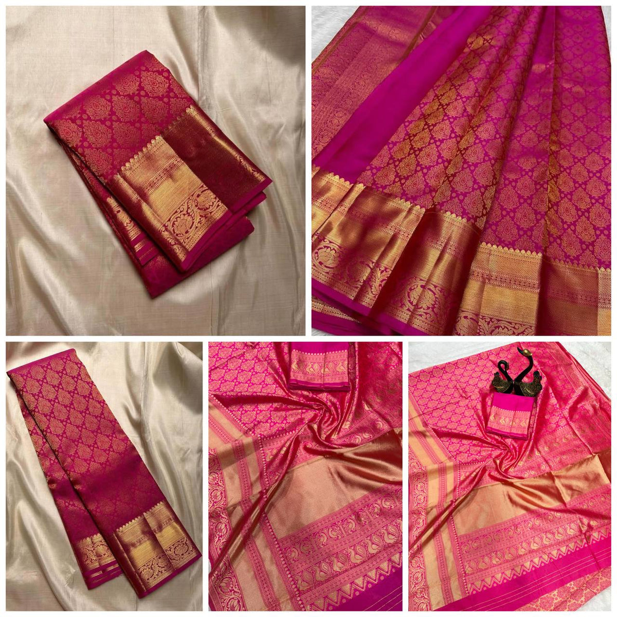 Classic Organic Banarasi Lichi Silk Wedding Saree