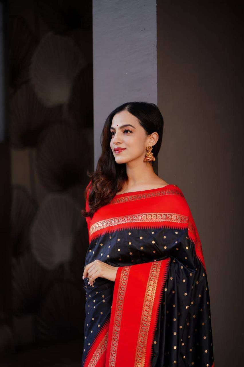 Elegant Comfort Organic Banarasi Lichi Silk Wedding Saree
