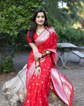 New Lilan Slub Soft Cotton Saree with Rich Weaving Blouse